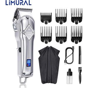 Luvlea tondeuse - Snoerloos - Professioneel - Trimmer - Haartrimmer - Mannen - Tondeuses - Hoofdhaar - Elektrisch - Zilver