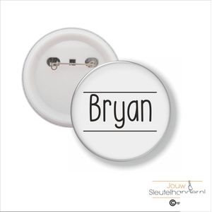 Button Met Speld 58 MM - Bryan