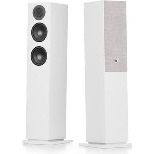 Audio Pro A48 W Smart Multiroom Actieve Vloerstaande Luidsprekers - Audio Pro Multiroom (Linkplay) - Ruimtecorrectie - 2x130W Speakers - Wit