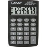 Rebell calculator - HC108 BX - zwart - 8 digit - RE-HC108-BX