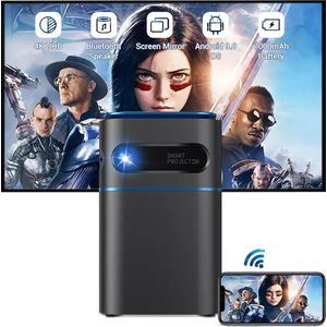Viatel HOTACK Mini Android Projectors Pocket Portable LED UHD Smart Touch Movie Home Theater DLP Short Throw Proyector 4K