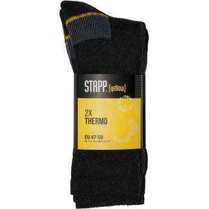 6-Pack Extra Stevige Thermo Werksokken Stapp Yellow - Thermo 4420,695 - Antraciet - Unisex - Maat 47-50