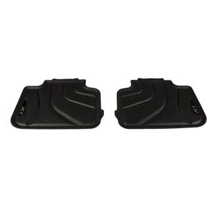 Rubberen Automatten Achterzijde voor BMW X1 (F48 Alle Varianten) - Tweedelig - Slijtvast - Met Zwart X1 Logo - Zwart - Thermoplastische Elastomeren