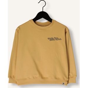 DAILY7 Oversized Sweater Retro Print Truien & Vesten Jongens - Sweater - Hoodie - Vest- Oker - Maat 134