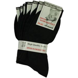 35 paar Zwarte Katoenen Sokken Voor - DAMES - HEREN - MAAT 39-42