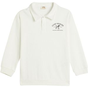 Polokraag Met drukwerk Sweatshirt