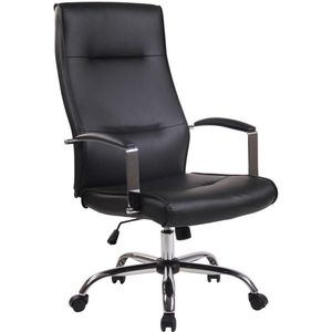 Bureaustoel - Ergonomische bureaustoel - Design - In hoogte verstelbaar - Kunstleer - Zwart - 63x72x124 cm