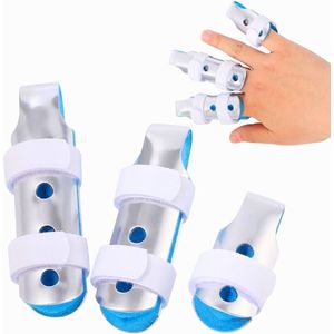 KANGKA® Vingerbrace Set (3 stuks) - Verstelbare Vingerspalken (Maat M, L en XL) - Finger brace