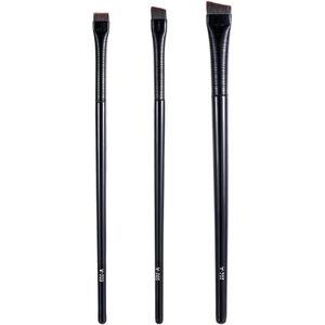 Fijne Angulaire Eyeliner Kwast Set - Professionele Wenkbrauw Make-up Kwasten - Dunne en Schuine Punt Wenkbrauw Tint Kwasten