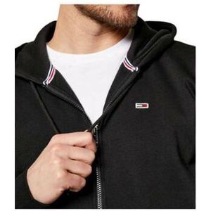 Tommy Hilfiger | Tommy Jeans | Hoodie met rits | Flagpatch logo | Zwart | S