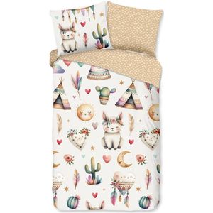 Leuke kids dekbedovertrek Nola - 140x200/220 (eenpersoons) - vrolijke uitstraling - hoogwaardige kwaliteit - heerlijk zacht en comfortabel - ademend en huidvriendelijk - ideaal voor de kinderkamer