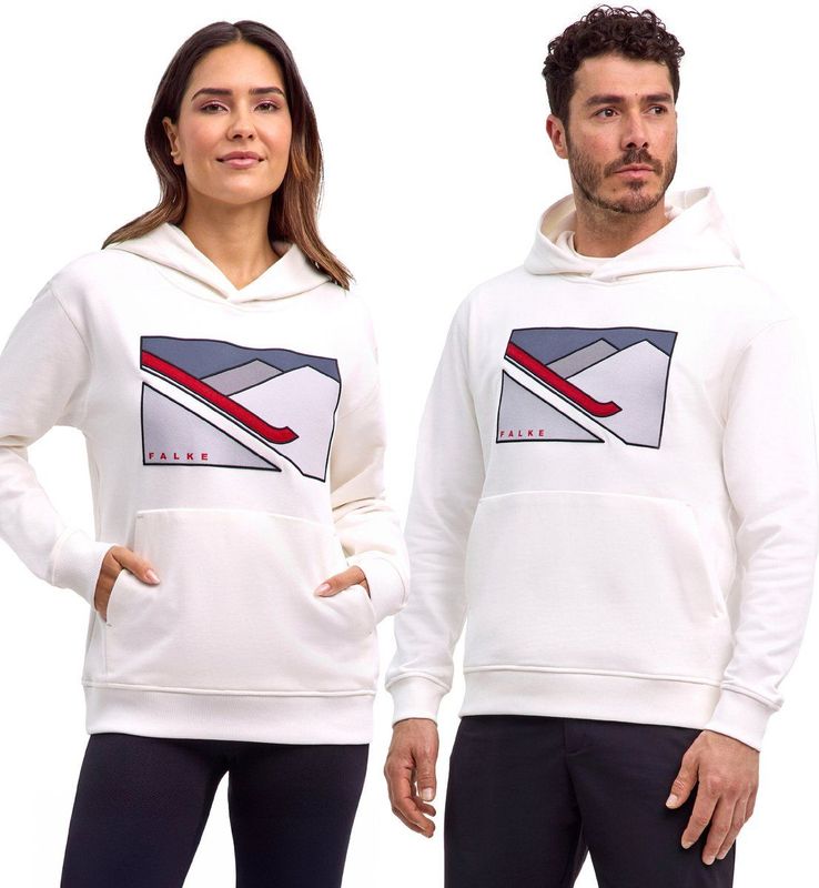 FALKE SK 130 Years verwarmend katoen hoodie heren wit - maat XS