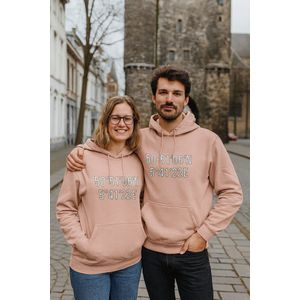 Hoodie met coördinaten - unisex trui - Maastricht - zalm / S - uniek cadeau