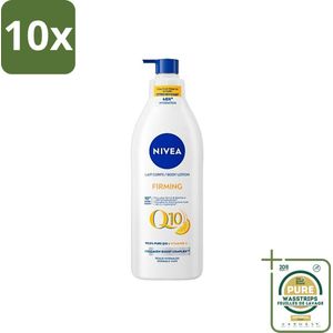 10 x Nivea - Q10 - Verstevigende Bodylotion met Pomp - Vitamine C - 48 uur Hydratatie - Voor Normale Huid - 400 ml - Grootverpakking - Q10 Bodylotion - Verstevigende Bodylotion - Hydratatie Huid - Huidverzorging - Bodylotion Pomp