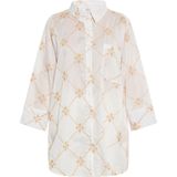 usha - FESTIVAL - Blouse - Beige/Wit - Lange Mouw - Losse Pasvorm