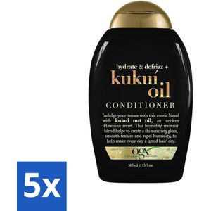 OGX - Kukui Oil - Conditioner - Anti-Pluis - Hydraterend - 385 ml - Bulkverpakking - 5 stuks