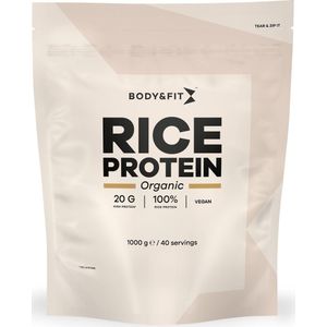Body & Fit Rice Protein - Plantaardig Eiwitpoeder - Vegan Proteine Poeder - Biologisch Rijst Eiwit - 1000 gram (40 Shakes)