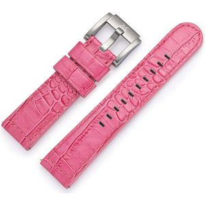 Marc Coblen / TW Steel Horlogeband Roze Leer Alligator 22mm