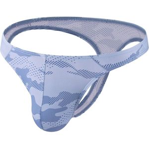 Heren Thong G-string Ondergoed Micro Mesh Bulge Pouch Zacht Stretch T-Back Bikini Slipje