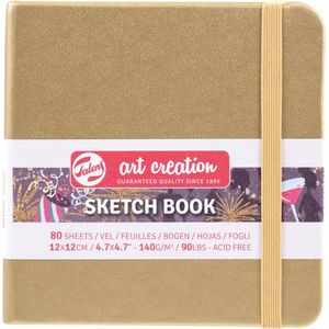 Schetsboek talens art creation goudgeel 12x12 cm | 1 stuk | 5 stuks