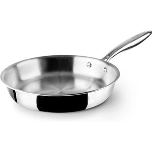 Ibili Triply Natural Koekenpan 30 Cm Zilver