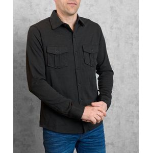 Heren Overhemd - Indigo Denim - Zwart