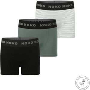 Koko Noko - Boxershorts - Donkergroen - Bio - Cotton - 3-pack - Maat 98/104