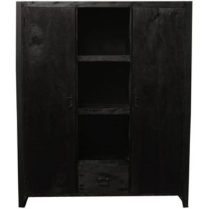 Boekenkast Boaz Black | 2 deuren 1 lade|STF-832