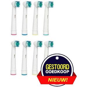 Opzetborstels 8 stuks wit - Hot Item!