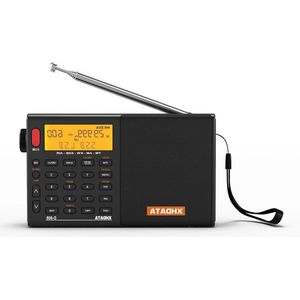 Draagbare Digitale Radio Kortegolfontvanger FM Stereo-MW-SW-LW SSB Airwave Wereldontvanger RDS - Zwart