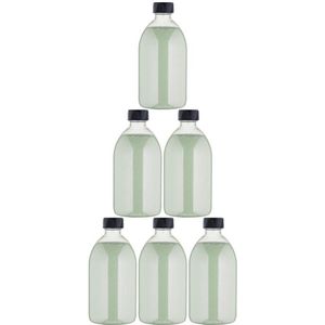 Scrubzout Dennen - 650 gram - Fles met zwarte dop - set van 6 stuks - Hydraterende Lichaamsscrub