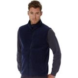 Fleece casual bodywarmer donkerblauw voor heren - Outdoorkleding wandelen/zeilen - Mouwloze vesten XL (42/54)