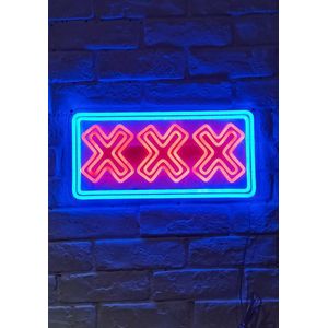 OHNO Neon Verlichting XXX - Neon Lamp - Wandlamp - Decoratie - Led - Verlichting - Lamp - Nachtlampje - Mancave Decoratie - Neon Party - Kamer decoratie aesthetic - Wandecoratie woonkamer - Wandlamp binnen - Lampen - Neon - Led Verlichting - Wit