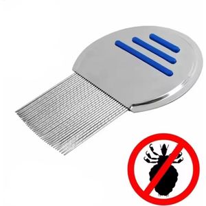 Luizenkam - Metalen luizen kam - Luizen uitkammer - Luizendienst - Luizenmoeder - Random kleur - CHPN