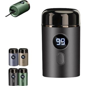 Scheerapparaat - Mini-scheerapparaat voor heren, elektrisch mini-scheerapparaat, afwasbaar, draadloos, USB-reisapparaat, nat en droog (grijs)