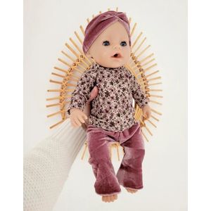 Baby born poppenkleding - poppenkleertjes - poppenkleding - baby born flared, top & haarband, handgemaakt, trendy & hip