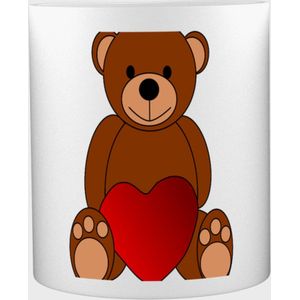 Akyol - Teddy beer Mok met opdruk - Liefdes Mok gepersonaliseerd- Valentijn cadeautje voor hem - Valentijn cadeautje voor haar - Valentijnsdag cadeau - Valentijn cadeautje love - Valentijnsdag voor mannen