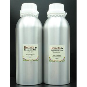 Neemolie met Emulgator Mix 2x Liter - Wateroplosbaar - Pure Neem Olie met Emulgator om Neem Spray te maken voor mens, dier en plant - Direct te Gebruiken