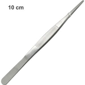 Precision Tweezers, Stainless Steel Straight Tweezers, Point Tip Repair Tweezers for Jewelry Making, Electronic Repair and Hair Removal (10cm)