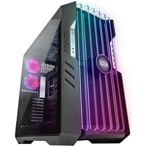 Full-Tower PC Behuizing met Sterke Koeling en ARGB-Verlichting - E-ATX Compatibel met Realtime LCD Display