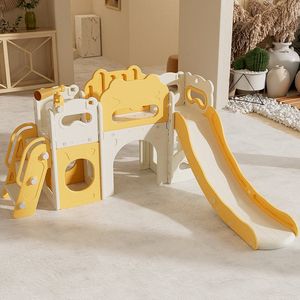 Speeltoestel Toren Kasteel XL Geel/Creme voor binnen en buiten - Baby - Peuter - Kleuter - Cadeau - 1 jaar - 2 jaar - 3 jaar - Sinterklaas - Kerst - Jongen - Meisje - Schuifaf