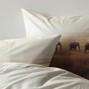 Dekbedovertrek - Elephant Plains - 200x200 cm - Microvezel - Zacht en Ademend
