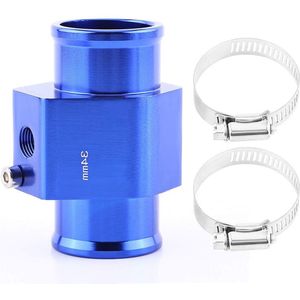 Auto Water Temp Temperatuur Sensor Aluminium Radiatorslang Adapter 26-40 MM Blauw - Geschikt voor Gemeenschappelijke Buis (Afmetingen: 34 mm) .