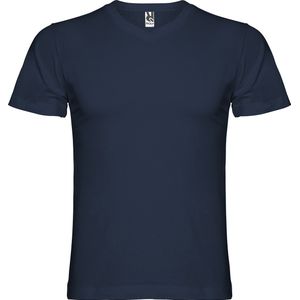 Donkerblauw 5 pack t-shirt 'Samoyedo' met V-hals merk Roly maat S