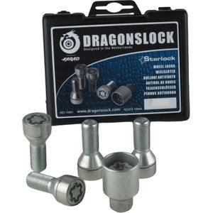 Velgenslot - Wielslot geschikt voor de BMW 1 Serie Coupe vanaf 09/2011 - Merk Dragonslock - Verzinkt - Kleur Grijs