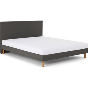 Beter Bed Basic Bed Eazi inclusief hoofdbord en matras - 180 x 200 cm - donkergrijs
