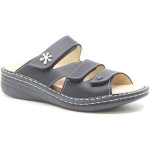 Finn Comfort - Grenada - Gezondheidsslippers - Zwart - Kurken Voetbed