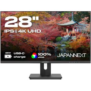 JAPANNEXT - JN-IPS282UHDR-C65W - Monitor - 28" - 4K UHD - IPS Paneel - Verstelbare Kanteling