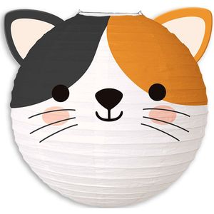 LUQ - Kat - Lampion - Sint Maarten - Zonder - Lampionstokje - Met Lichtje - Dieren - TrekLampion - Papier - Kind - 1 Stuk