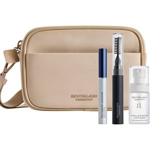 RevitaBrow® Strengthen & Define Brow Collection – Limited Edition Wenkbrauwset met Eyebrow Conditioner 3,0 ml, Hi-Def Brow Gel 7,4 ml, Micellar Lash Wash 30 ml & Luxe Travel Bag – 46% Korting